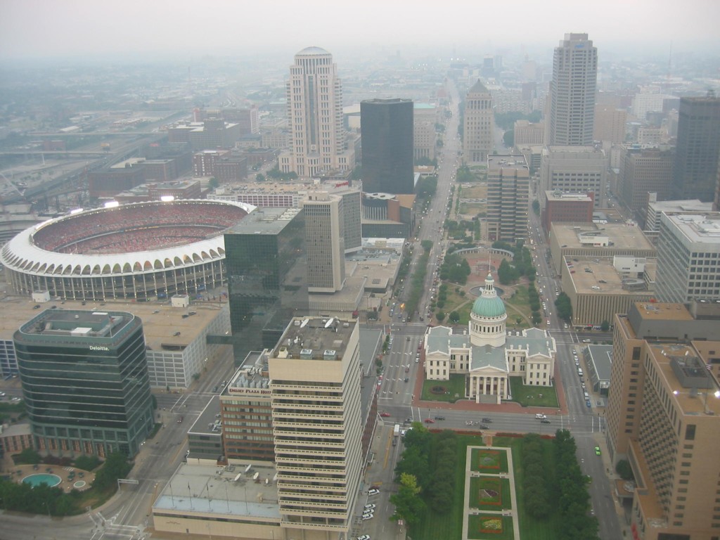 Downtown St. Louis from the Arch