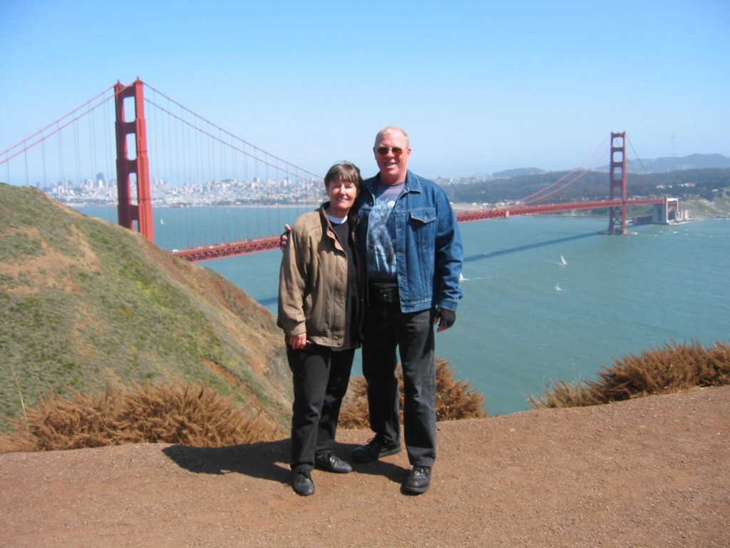 Kathy and I at Golden Gate viewpoint.
